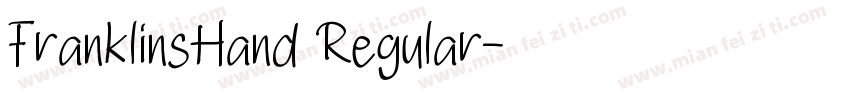 FranklinsHand Regular字体转换